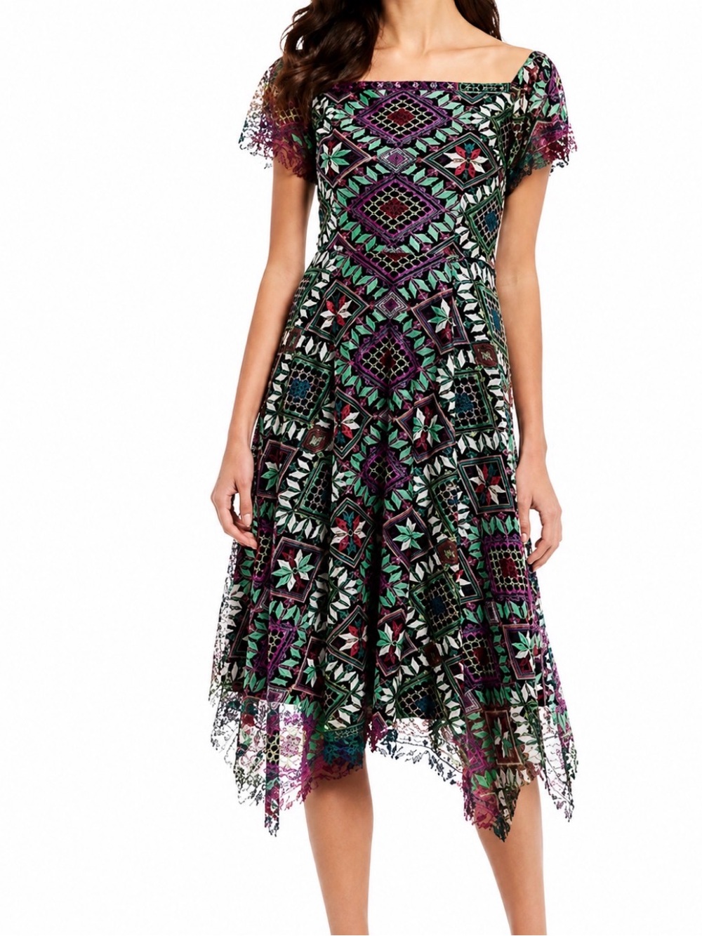 Alex Marie Veronica Embroidered Dress